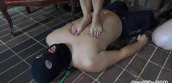  Torturing Her Slave with Hot Wax and Brutal Whipping!